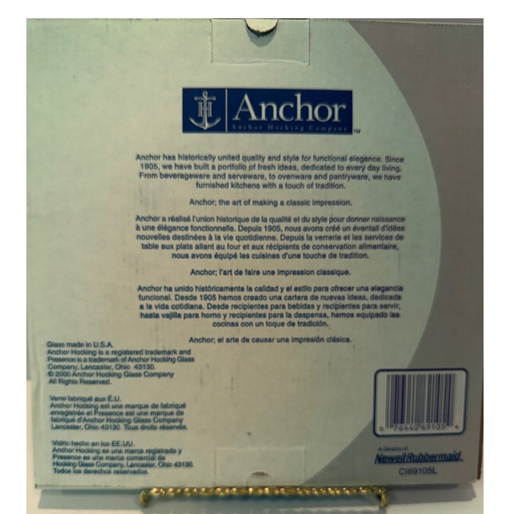 VTG Anchor Hocking Clear Glass Deviled Egg Plater 10" Round 12 Slots NIB - Picture 3 of 5